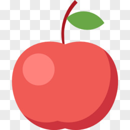 卡通红色的苹果
