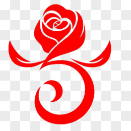 红色艺术花logo