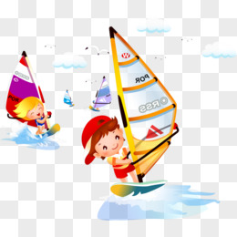 帆船比赛卡通图片