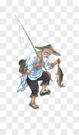 古代渔夫卡通图片