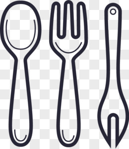 卡通手绘精美餐具刀叉盘子pngai衣食住行食物图标元素pngpsd刀叉碟子