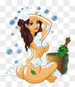 正在洗澡的性感美女