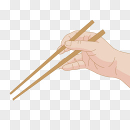 筷子夹面条卡通手绘png手拿筷子夹菜png筷子勺子木头png筷子餐具png
