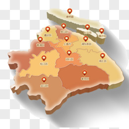 卡通版上海市地图