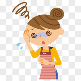 老人腰酸背痛难受元素pngai手绘女孩肚子痛插画元素pngpsd卡通手绘小