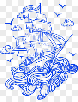 psd帆船航海插画免扣pngpsd彩色帆船png帆船png手绘卡通帆船比赛场景