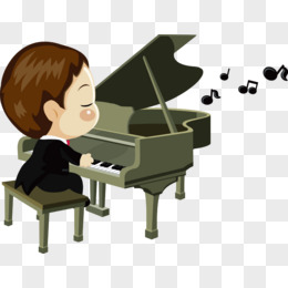 男生弹钢琴漫画图片