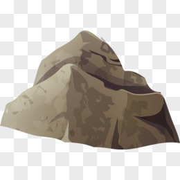 灰色石头卡通插画