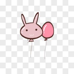 小兔拿气球头像图片