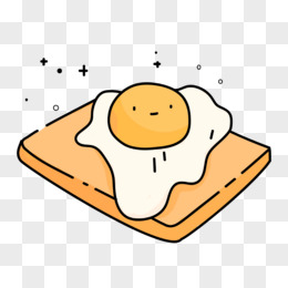 通用卡通mbe装饰手绘可爱q版早餐土司鸡蛋