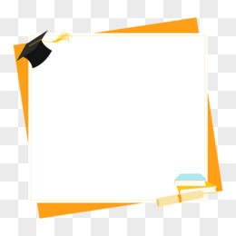 毕业季学士帽书本边框