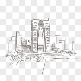 苏州标志性建筑简笔画图片