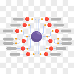 扁平发散性思维导图免抠元素