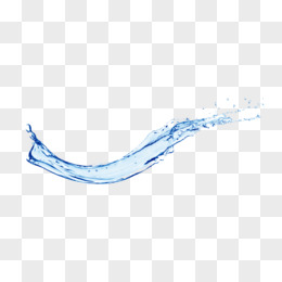 蓝色透明水流