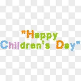 happy childrens day 英文兒童節字體設計