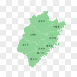 中国福建省地图矢量素材