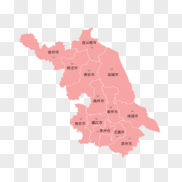 中国江苏省地图矢量素材