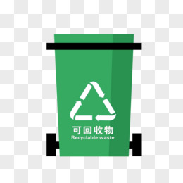 卡通垃圾桶追着可回收的垃圾pngpsd手绘垃圾分类可回收垃圾素材pngpsd