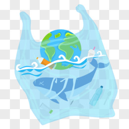 海洋垃圾污染环境保护素材pngpsd手绘塑料袋小袋子简易透明包装素材