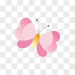 粉色卡通创意手绘蝴蝶