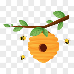 卡通手绘可爱蜂窝小蜜蜂pngai矢量黄色蜂窝和蜜蜂pngai蜂窝png手绘