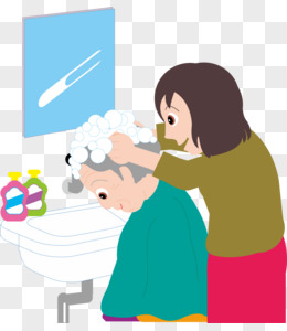头发女孩洗澡pngpng卡通人物png卡通正在洗澡的小孩子png矢量洗头的