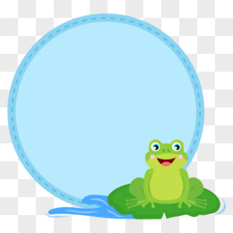青蛙圆形边框矢量素材