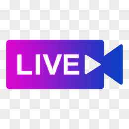 紫色在线直播live图标元素