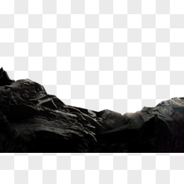 黑色岩石悬崖素材