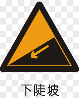 边坡警示标志图片