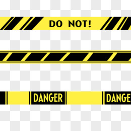 黄黑斜条纹禁止入内警戒线装饰素材