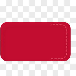 红色手绘方形虚线节日边框