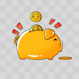 小猪存钱罐素描图片