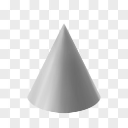 手绘灰色几何3d圆锥立体元素