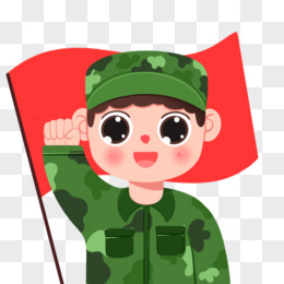 军人红旗漫画图片图片