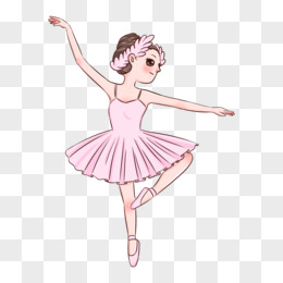 组手绘可爱芭蕾舞女孩优雅舞蹈系列四元素