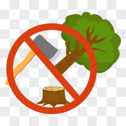 禁止砍伐树木爱护环境图标