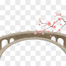 卡通手绘水彩赵州桥素材