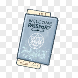 免抠手绘护照元素