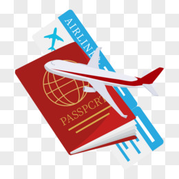 护照旅游飞机票据素材